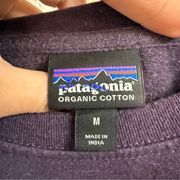 Patagonia Pastel P-6 Label Ahnya Crew Sweatshirt Pilton Purple Size Medium - Picture 3 of 4